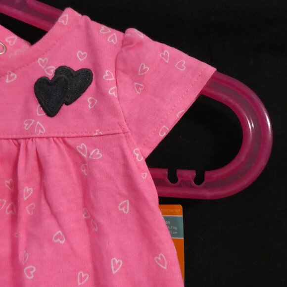 CARTER'S - Just One You | 3M | Cute Pink Baby Dress with Hearts | NWT - Picture 6 of 16
